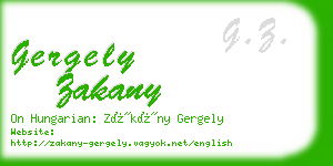 gergely zakany business card